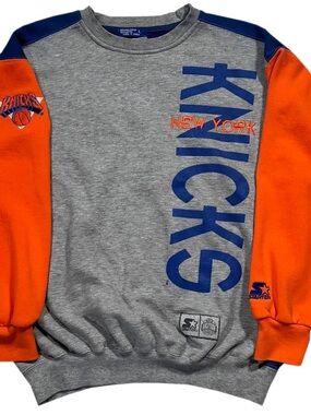 Vintage Starter New York Knicks Grey Sweatshirt (Size L)